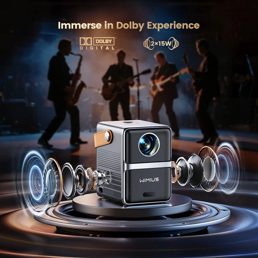 Wimius 600ANSI Mini Projector 4K Laser WiFi6 1080P HD projectors Beam 20W Dolby hy300max Home Theater Beamer Movie proyector