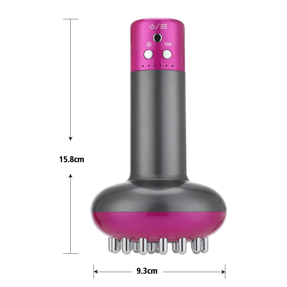 Eletric Guahsa Massager Meridian Massage Brush Lymphatic Drainage Machine Heating Microcurrent Body Back Massager Anti Cellulite