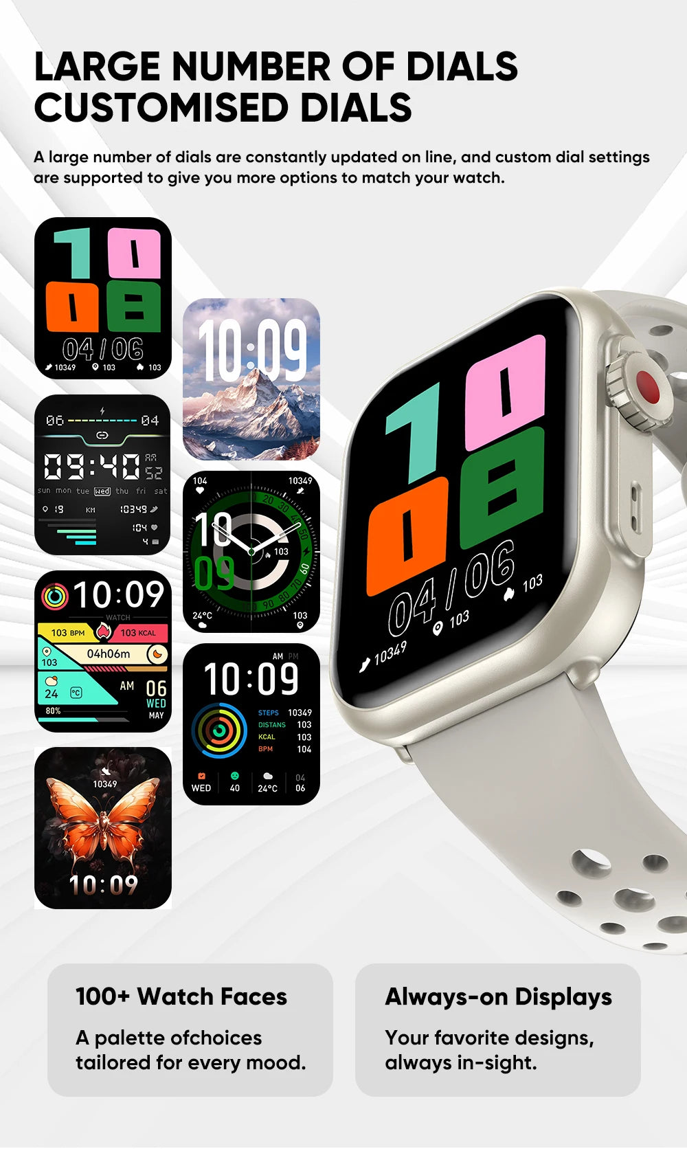 New Smart Watch Men Women 1.85-Inch HD AMOLED Full Touch Screen IP68 Waterproof Bluetooth Call SmartWatch Men For Android IOS
