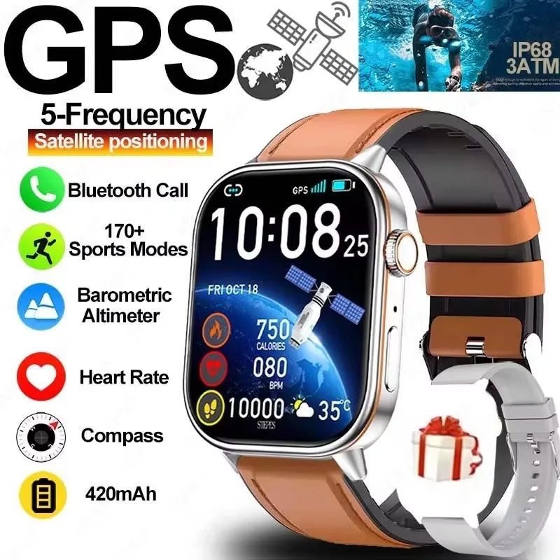 New smart watch for men and women HD AMOLED screen Heart Rate Bluetooth Call GPS tracking IP67 waterproof sports smart watch