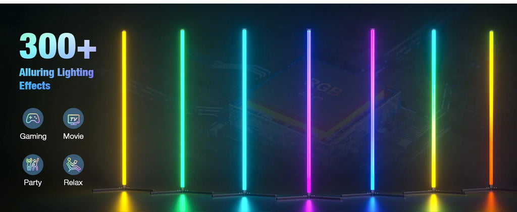 Smart RGB Floor Lamp — Music Sync, APP Control, Corner Standing Lamp for Living Room
