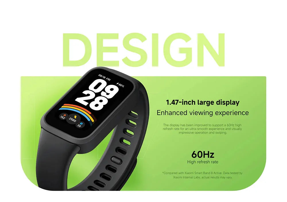 Xiaomi Smart Band 9 Active Global Version 1.47'' Display 18 Days Battery Life Health Monitoring 5ATM Sports Bracelet Mi Fitness