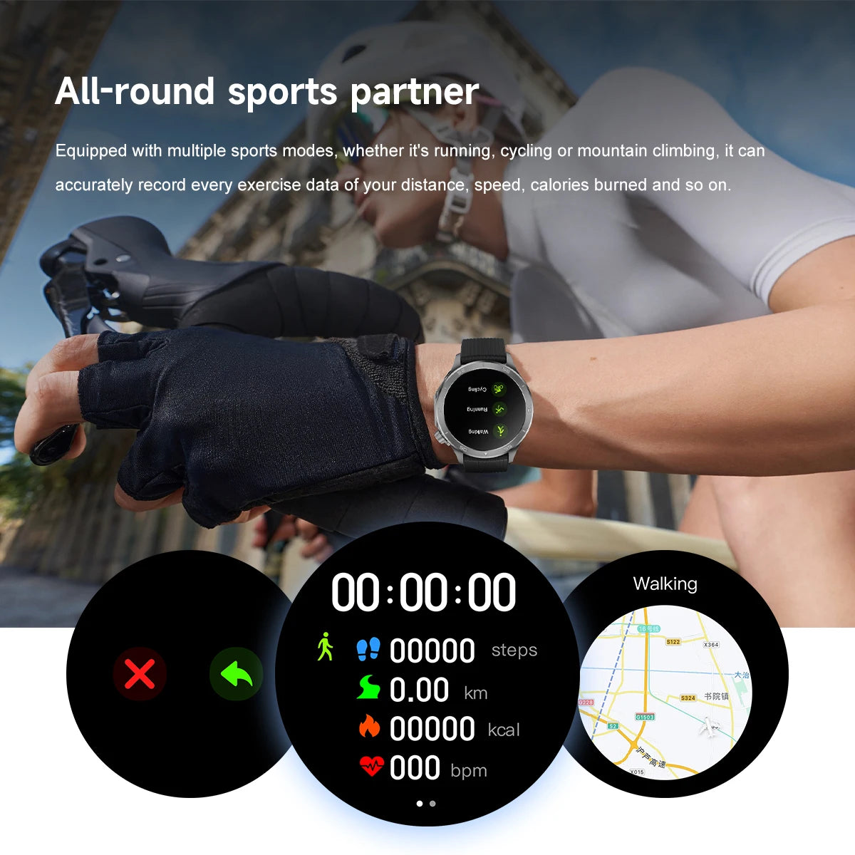 2026 new smart watch 1.53-inch HD large screen supports Bluetooth calls, multiple sports modes, compass health monitoring