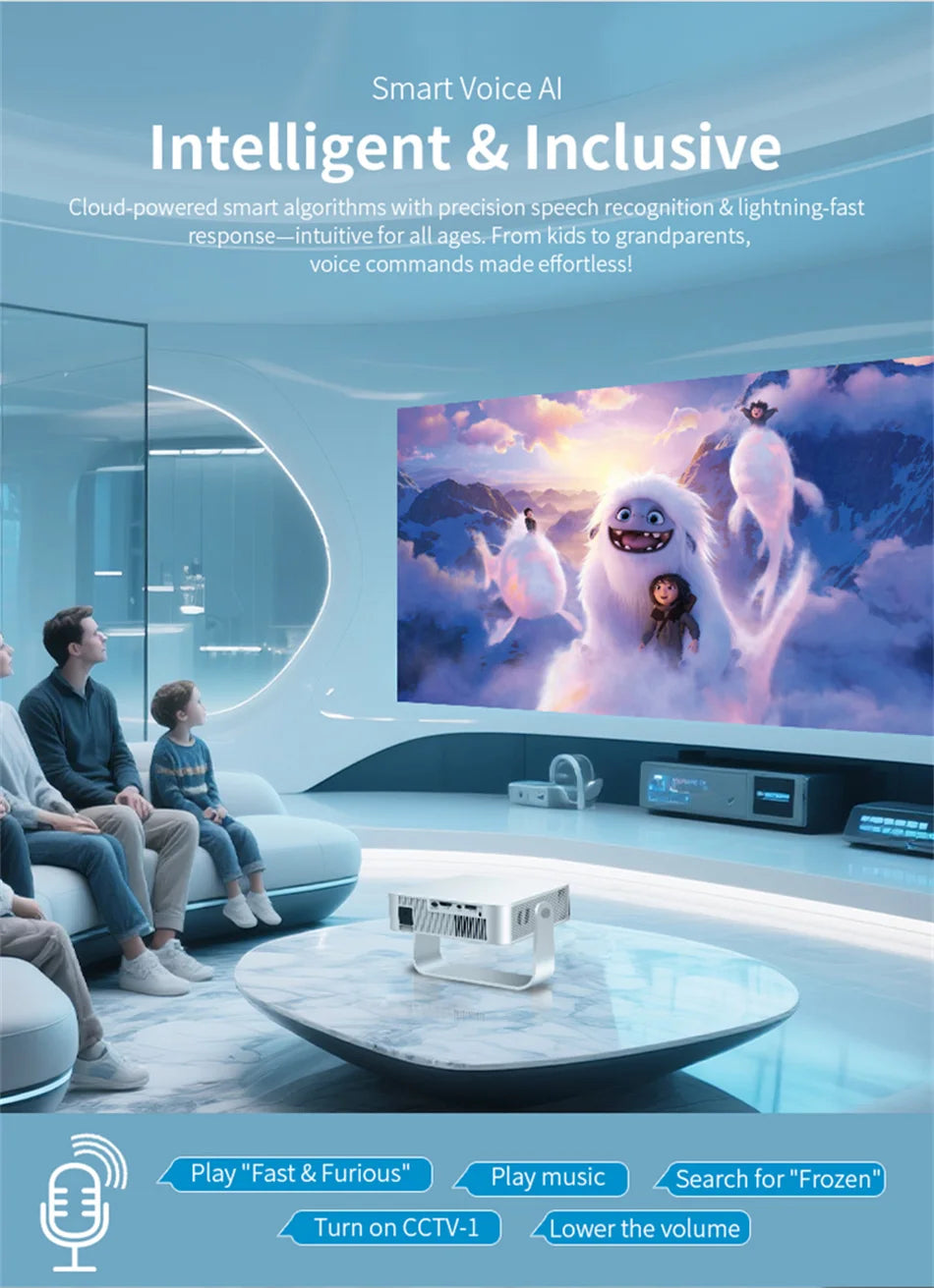 2025 X3 Projector Portable Projector Wifi Smart 1280 720P Full HD Office Home Theater Video Mini Projector Mobile Projection
