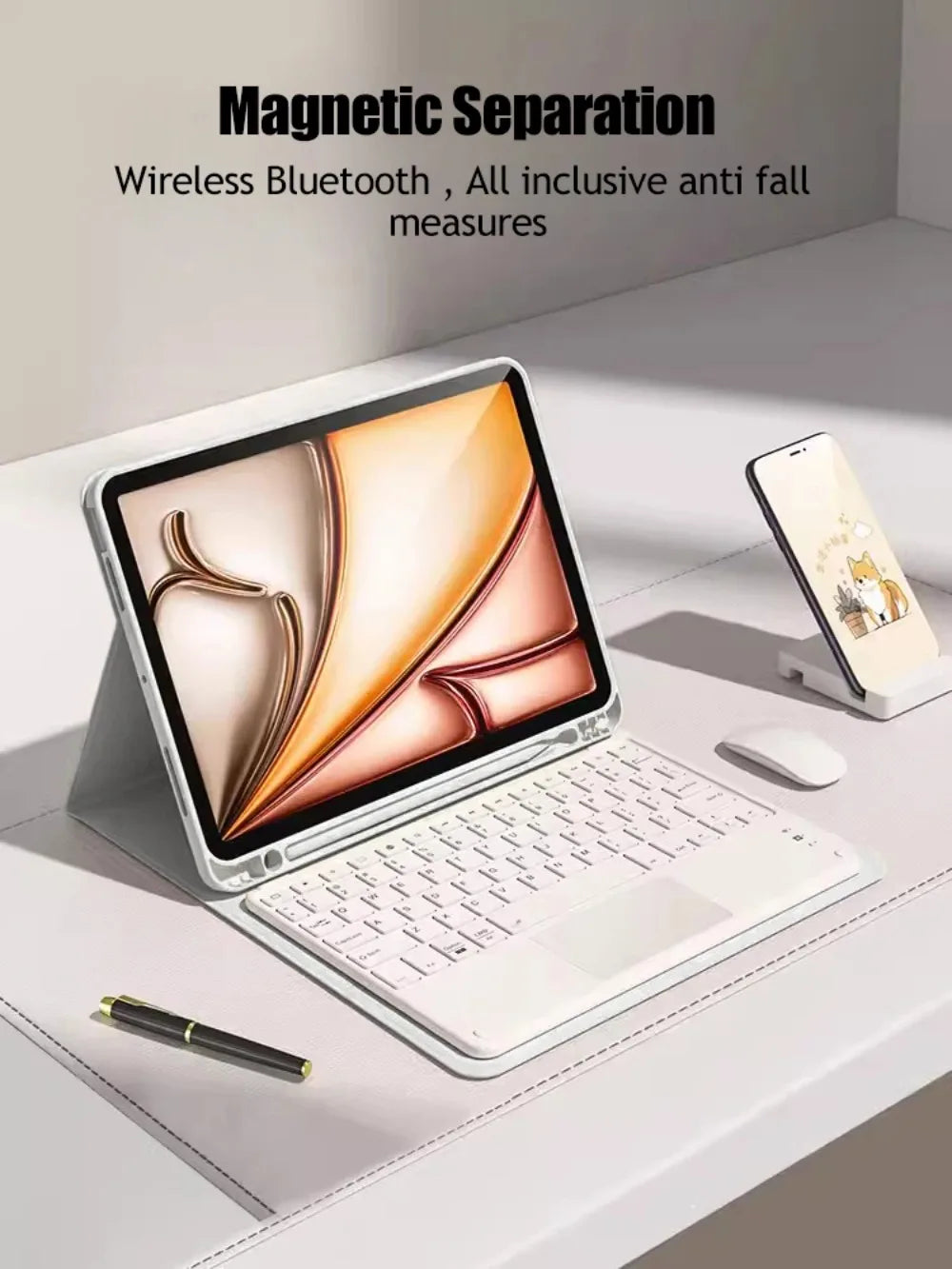 Keyboard Wireless Mouse Magic For iPad Pro 13 11 Case M5 M4 2026 M3 Air 13 11 5 4 10.2 9 8 7 Generation Case Bluetooth Keyboard