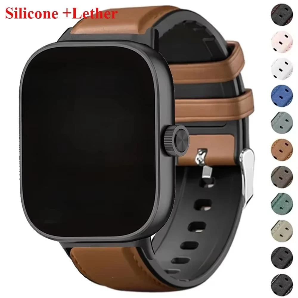 Band Leather Bracelet for Redmi watch 6 5 4 Wrist Strap for Xiaomi Mi band 9/8pro watchband Smart watch Sports Strap Accessoeies