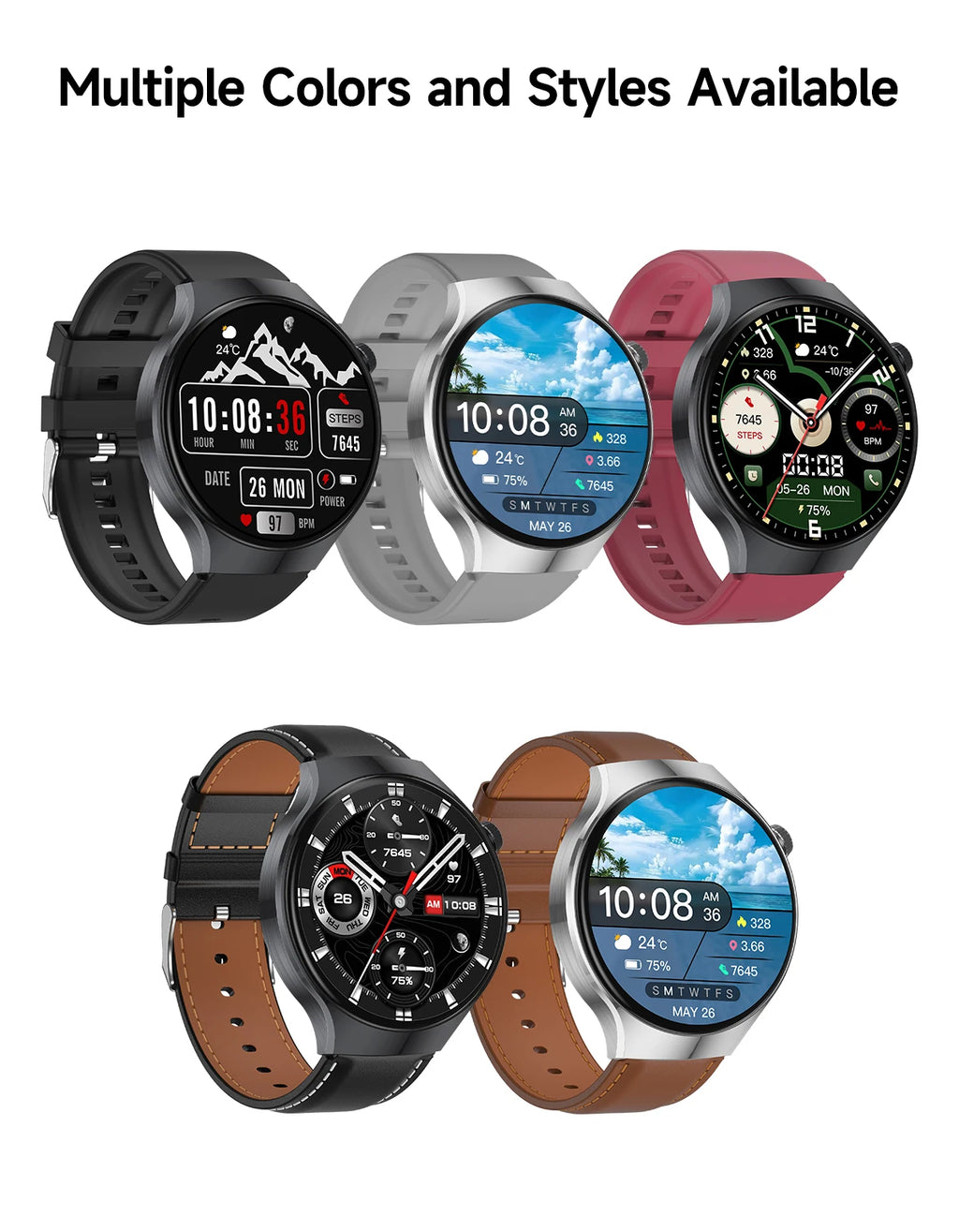 The new 2026 smartwatch is designed with a 1.7-inch high-definition screen, specifically designed for outdoor sports shooting