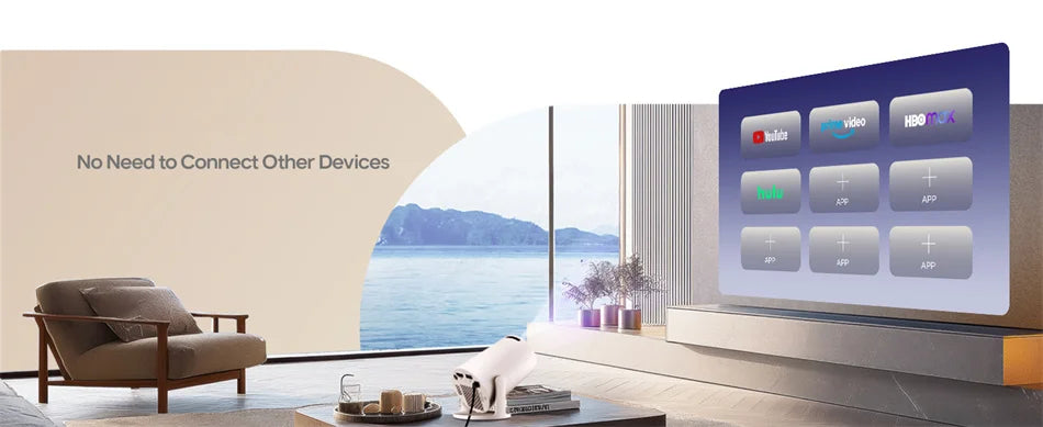 XFY Mini HY300 Projector with 5G WIFI and Bluetooth 4K 1080P Support Portable Projector 180° Rotatable Auto Keystone Projector