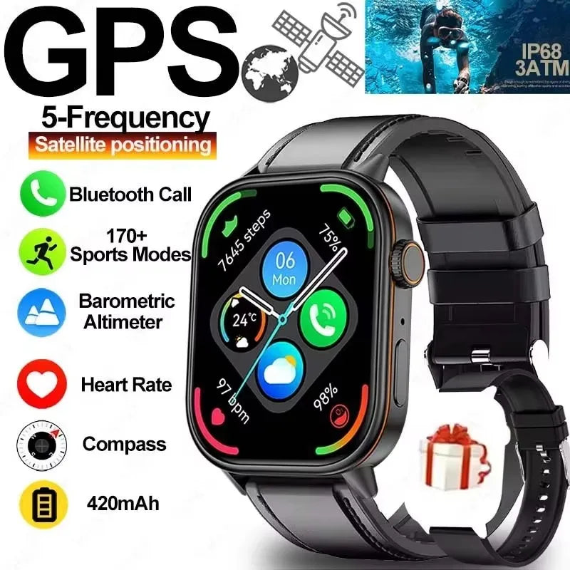 New smart watch for men and women HD AMOLED screen Heart Rate Bluetooth Call GPS tracking IP67 waterproof sports smart watch