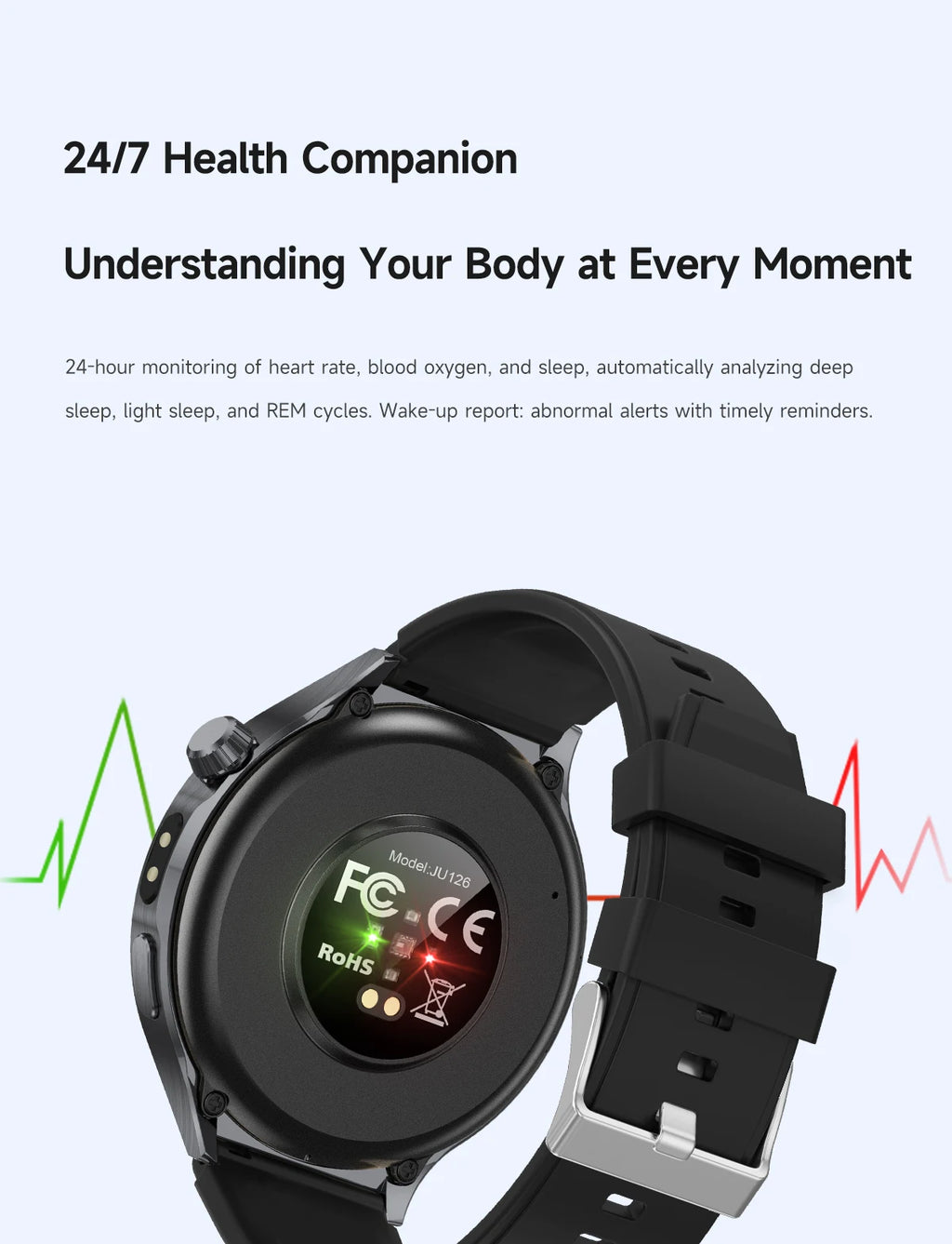 The new 2026 smartwatch is designed with a 1.7-inch high-definition screen, specifically designed for outdoor sports shooting