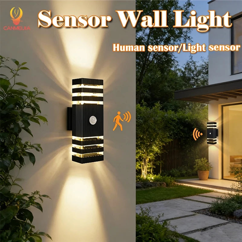 Smart Motion Sensing Outdoor Wall Light — Waterproof LED, 110V-220V for Porch & Garden