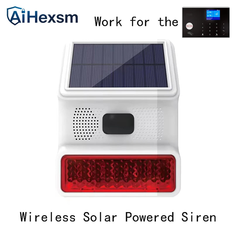Smart Solar-Powered Home Alarm System — Tuya WiFi GSM, PIR & Door Sensors, Alexa Compatible