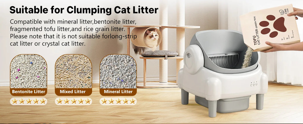 Smart Cat Litter Box, Automatic Self-Cleaning Litter Box With APP Remote Control And Health Monitor, Pet Toilet Products