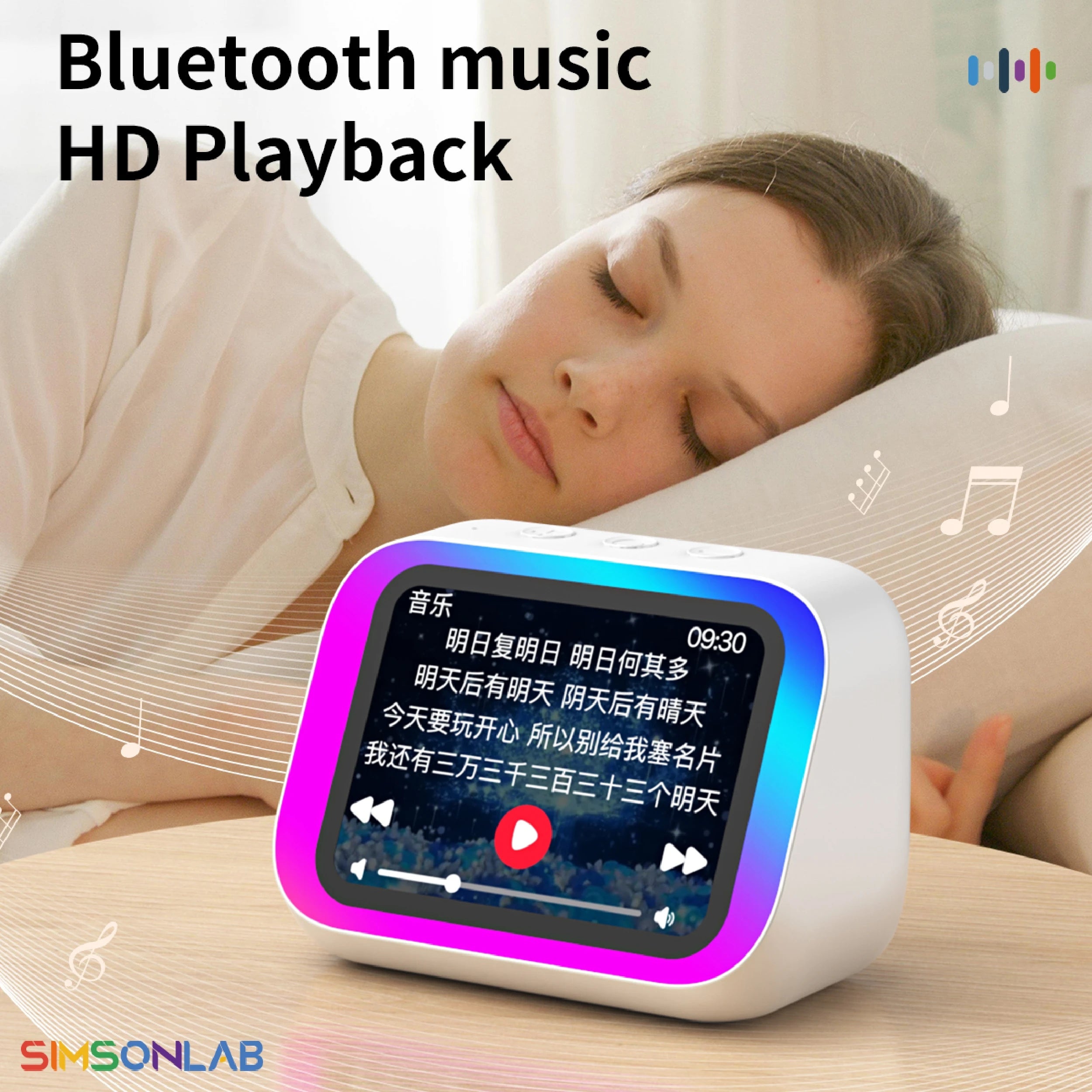 Smart Speaker with Screen Display — Voice Assistant, Bluetooth, Photo Album & Smart Home Hub