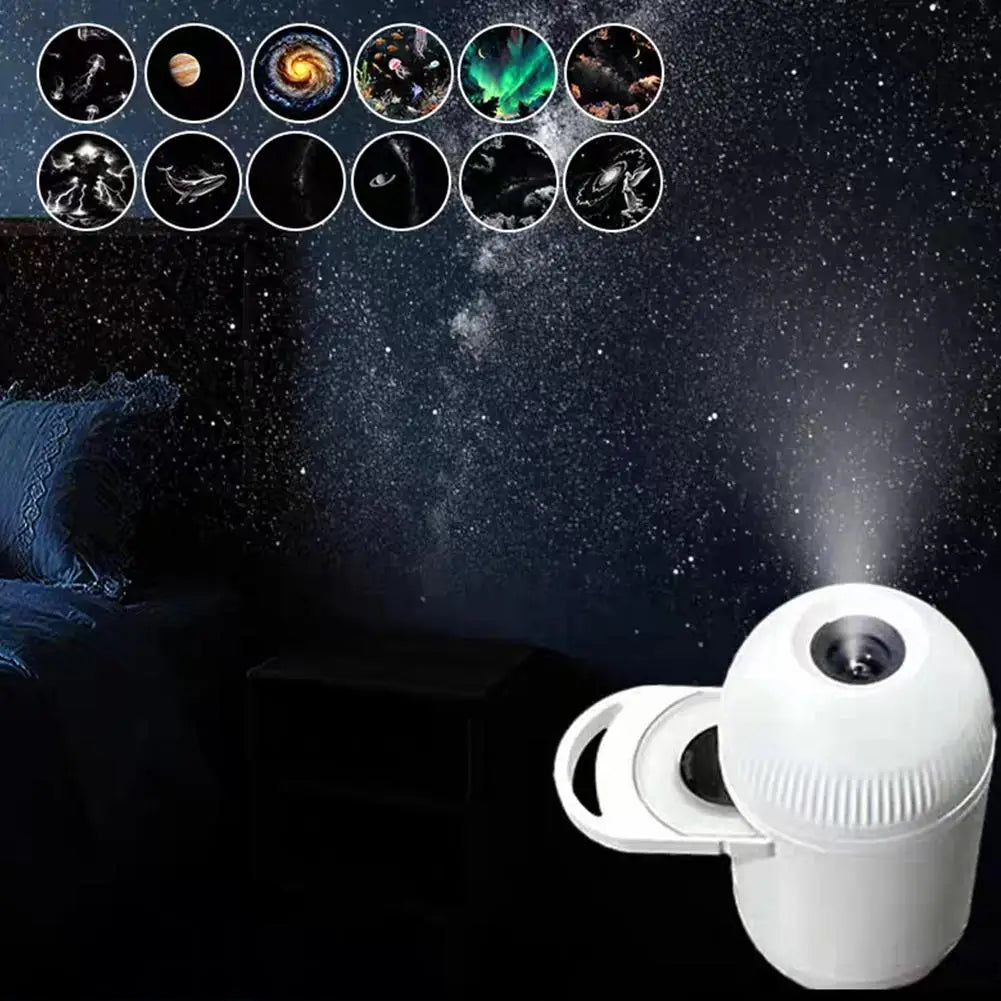Mini 2-in-1 Galaxy Star Projection Night Light Energy Saving USB LED Starry Sky Lamp Romantic Mood Lighting Home Bedroom Decor