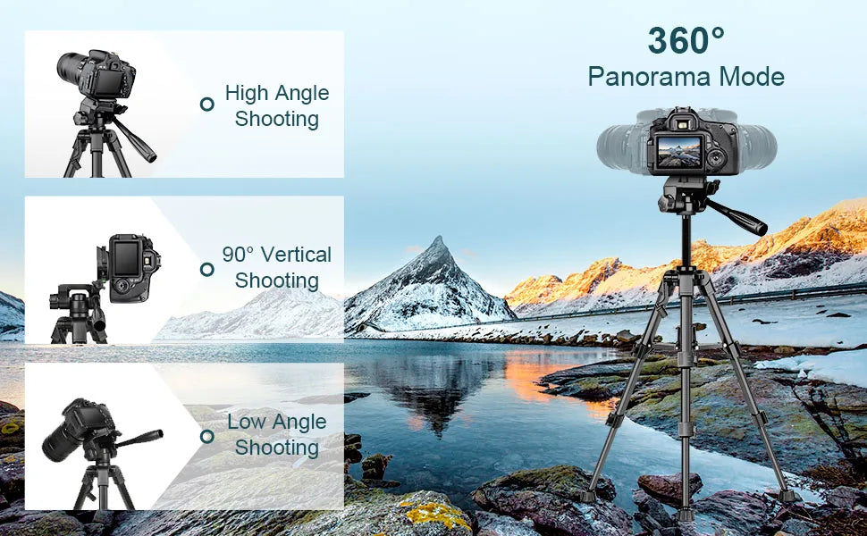Mini Tripod for Camera, 25inch Aluminum Tabletop Camera Tripod, Portable Travel Tripod , for Cameras, Projectors, Spotting Scope