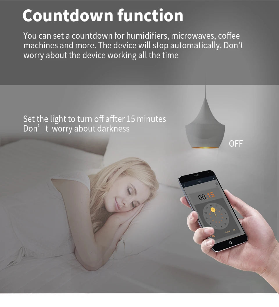 Smart Mini WiFi Switch — Voice & APP Control, 16A, Flame-Retardant, Easy Install