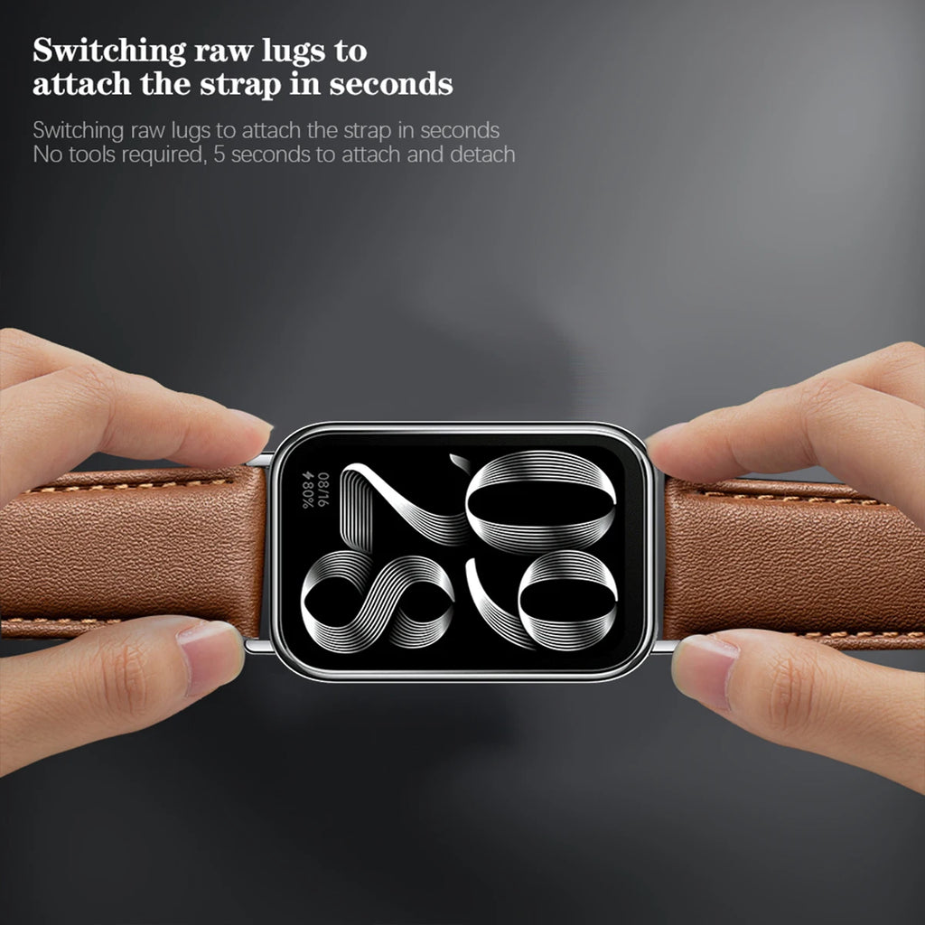 Band Leather Bracelet for Redmi watch 6 5 4 Wrist Strap for Xiaomi Mi band 9/8pro watchband Smart watch Sports Strap Accessoeies