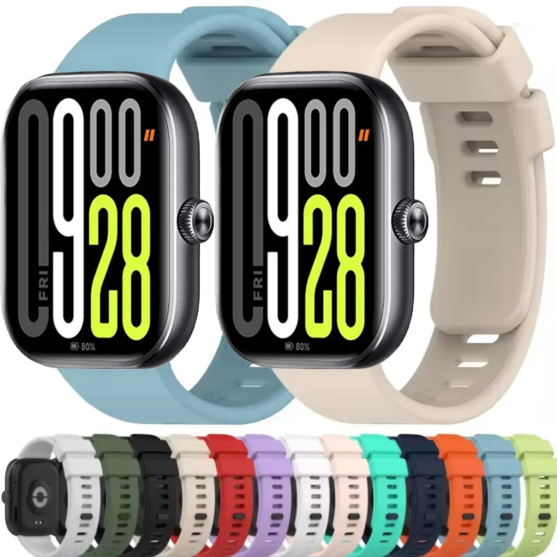 Original Silicone Strap For Redmi watch 6 5 4 Wristband For Xiaomi Band 9 8 Pro Correa Bracelet Band Watchband Sport Accessories