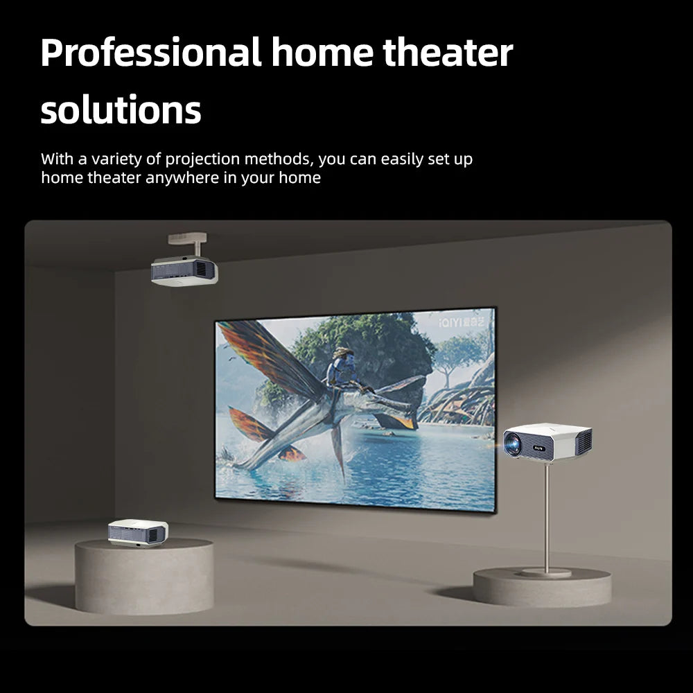 AUN A004 Pro Mini Projector — Android, Full HD 1080P, 4K Decode, Laser, WiFi, Home Theater