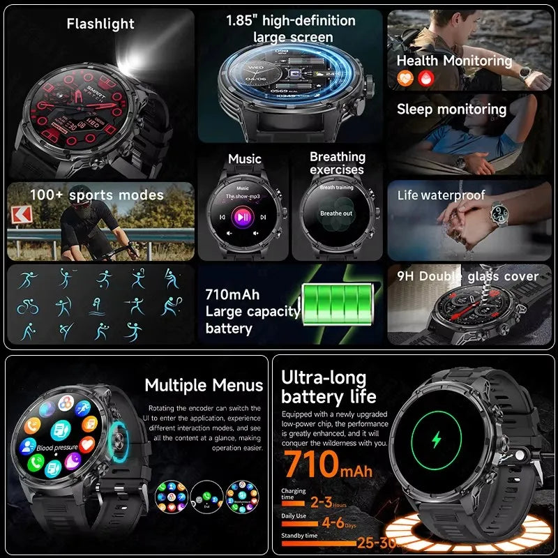 2026 Smart Watch 1.85-inch high-definition screen 710 mAh large-capacity battery. Equipped with sports mode, Bluetooth calling