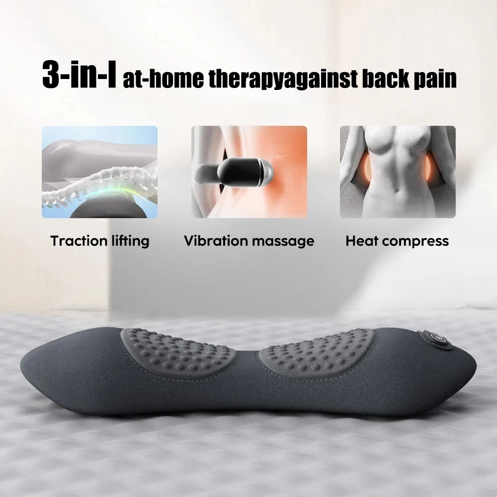 Multi-functional 3-in-1 Back Massager with Relief Bed Sleeping Shiatsu Deep Tissue Portable Shoulder Lower Back Pain Relief