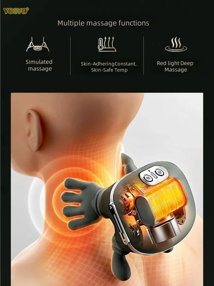 Neck Shoulder Massager Finger Pressure Shiatsu Neck Back and Shoulder Massager Electric Kneading Neck Deep Massage Muscle Relax