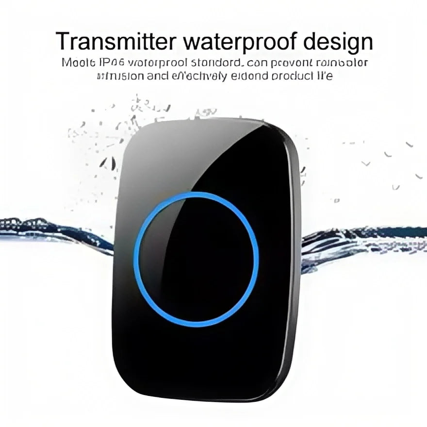 Smart Wireless Doorbell — Waterproof, 150M Range, Battery Powered, Long-Distance Chime