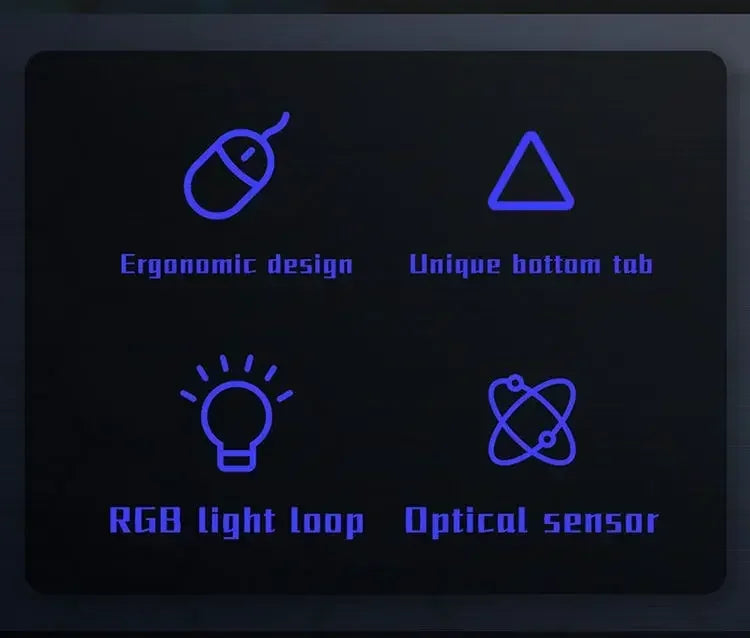 Latest High-quality Ergonomic Gaming Mouse, Suitable for Desktop and Laptop Computers, 4-button USB RGB Backlit Mouse