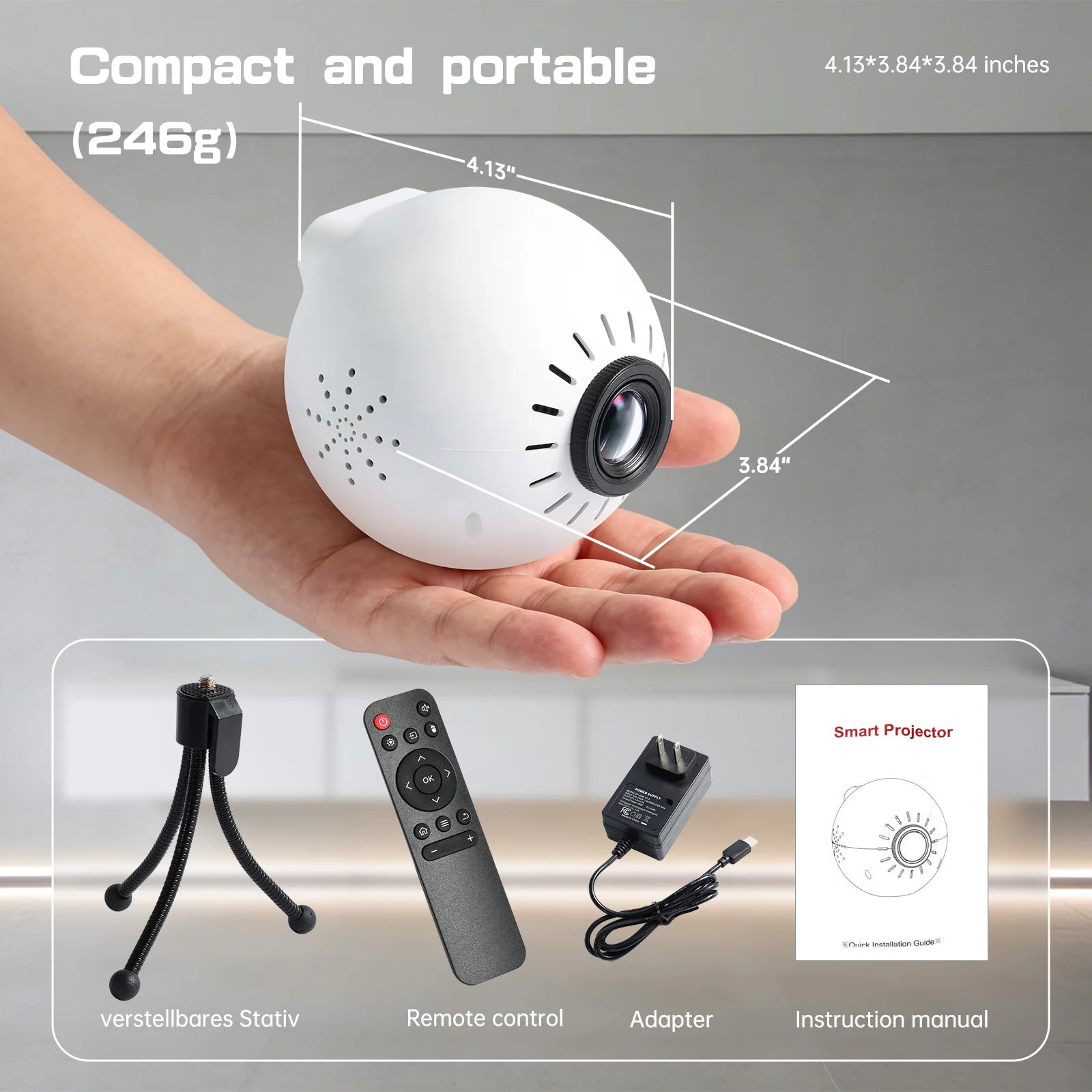 New K25 Mini 4K Full HD Android Projector 300 ANSI WiFi6 BT5.0 Short Throw Portable Mini for Home Theater Outdoor Movie 2026 New