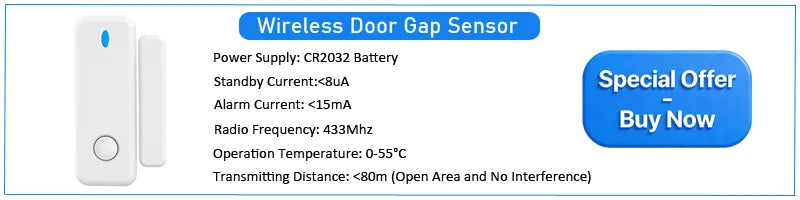 Smart Solar-Powered Home Alarm System — Tuya WiFi GSM, PIR & Door Sensors, Alexa Compatible