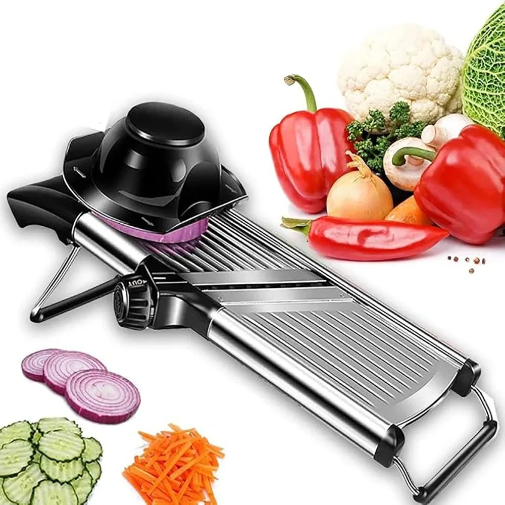 Kitchen Gadgets Adjustable Vegetable Slicer Stainless Steel Efficient Vegetable Cutter Professional Vegetable Chopper Potato