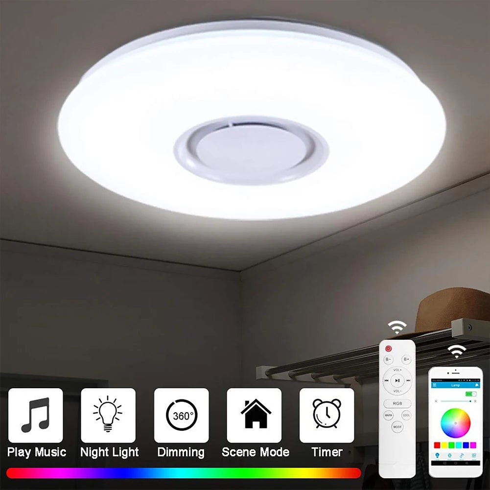 Smart RGB Ceiling Lamp — Bluetooth, APP Control, Color Changing for Kids & Living Rooms
