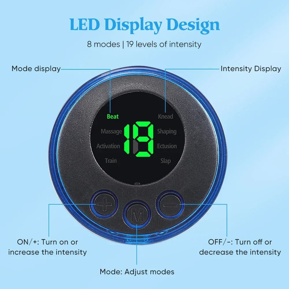 EMS Electric Neck Massager Muscle Massage Stimulator Low Frequency Instrument Back Cervical Calf Patches Joints Relief Body