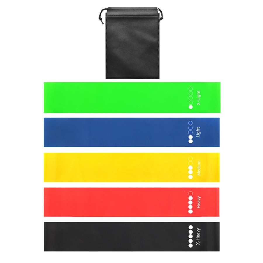 5-Level Resistance Bands Set for Yoga Pilates Home Gym Exercise Fitness Sport Elastic Rubber Bands for Workout Gym Accessories