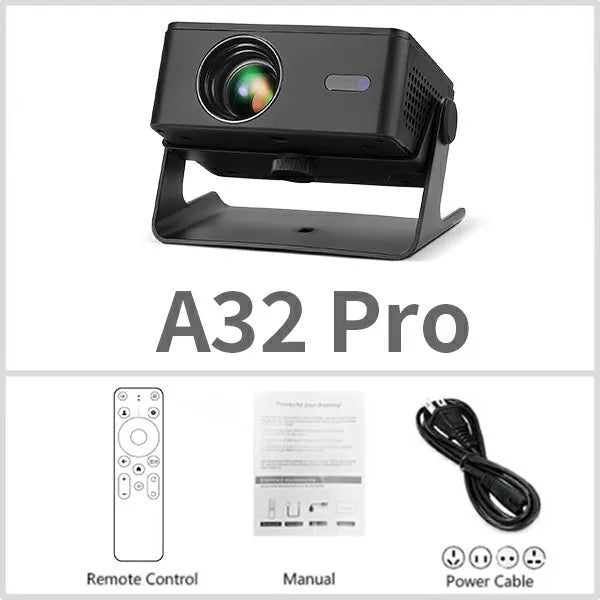 AUN A32 Pro Portable Projector — Android, 4K 1080P, Laser, WiFi, LED, Smart TV for Home & Outdoor