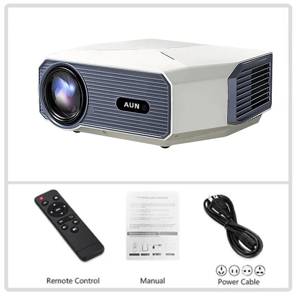 AUN A004 Pro Mini Projector — Android, Full HD 1080P, 4K Decode, Laser, WiFi, Home Theater