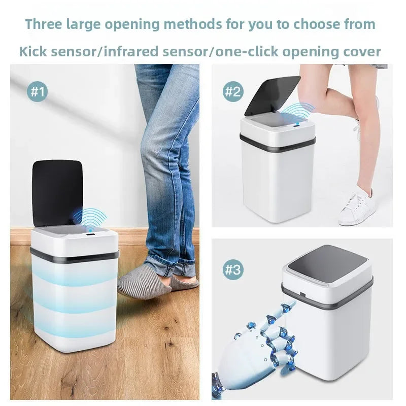 Smart Sensor Trash Can — 13L Automatic Touchless, Waterproof for Kitchen & Bathroom