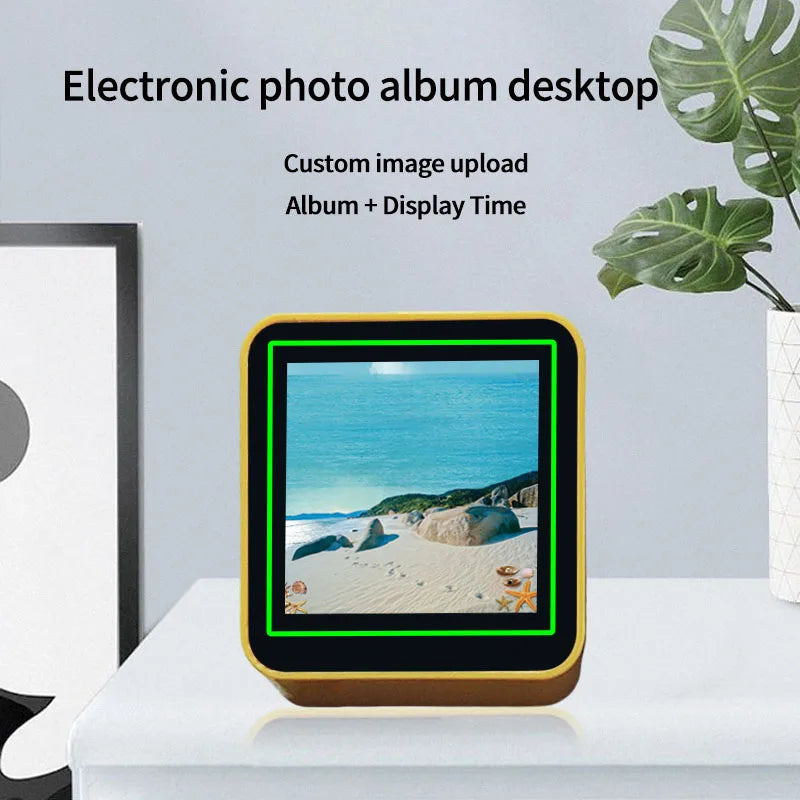 Smart Desktop Electronic Clock WIFI Weather Station Digital Small TV Display Multifunctional Home Indoor Temperature Humidity