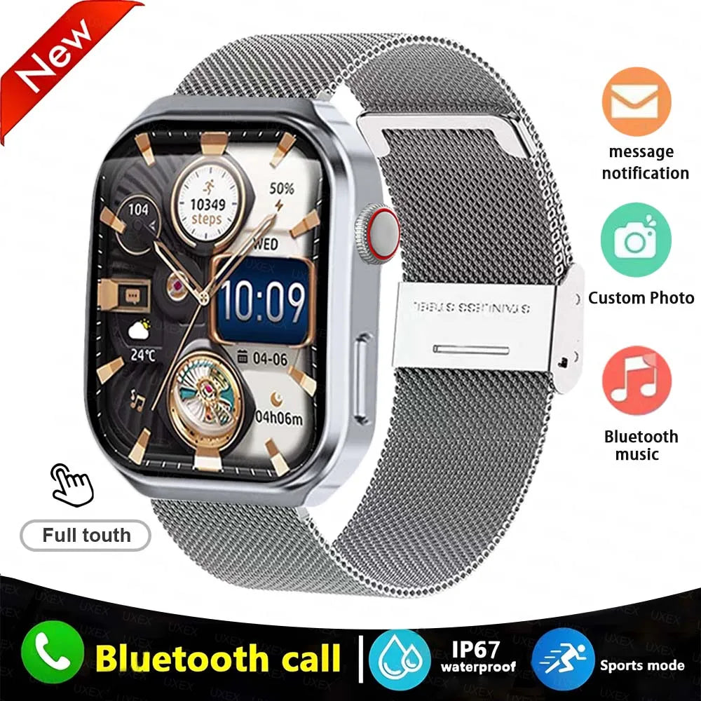 2026 New Smartwatch Men 2.01" Full Touch Screen Stopwatch Calculator Bluetooth Call Game Sport Smart Watches Multifunction Women
