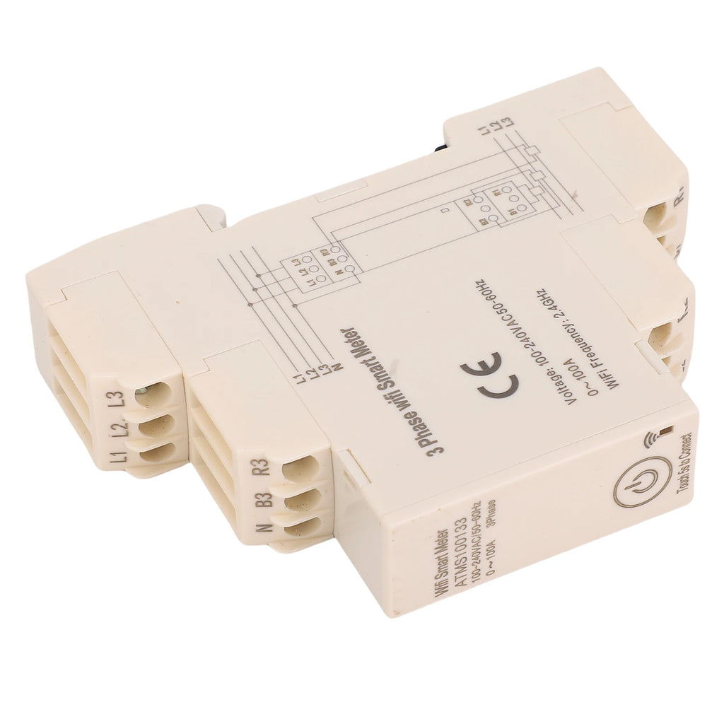 Smart 3-Phase Energy Meter — Remote APP Control, Real-Time Monitoring, 3 Current Sensors