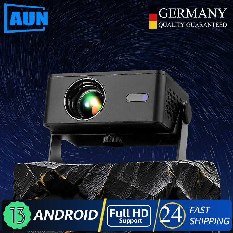 AUN A32 Pro Portable Projector — Android, 4K 1080P, Laser, WiFi, LED, Smart TV for Home & Outdoor