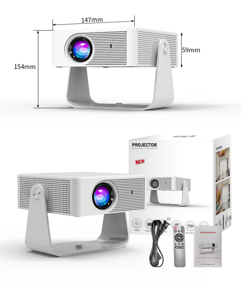 2025 X3 Projector Portable Projector Wifi Smart 1280 720P Full HD Office Home Theater Video Mini Projector Mobile Projection