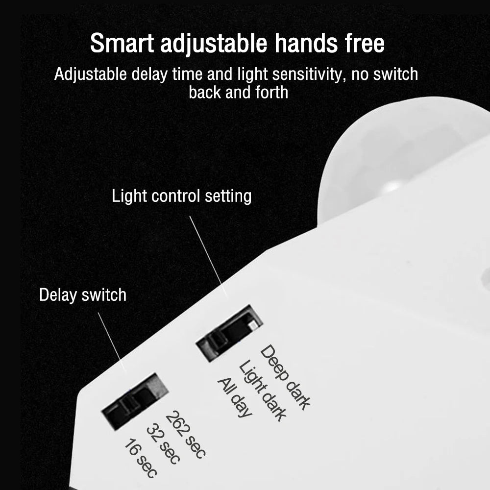Smart 110-240V 100W PIR Induction Infrared Motion Sensor E27 LED Lamp Base Holder With Light Control Switch Bulb Socket Adapter