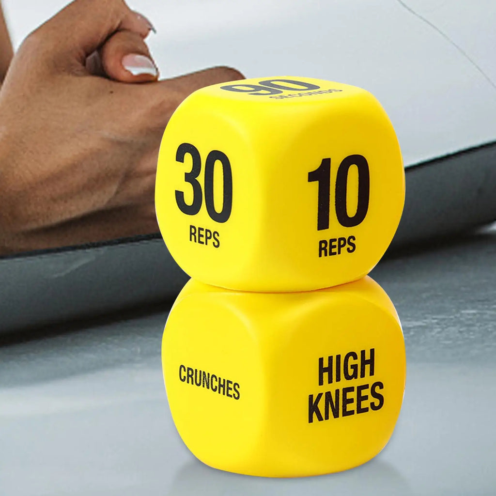 Workout Dice 1-Pair Exercise Dice Randomizer Fun Fitness Challenge Game for Home Gym No Repeat Strength Training Party Game