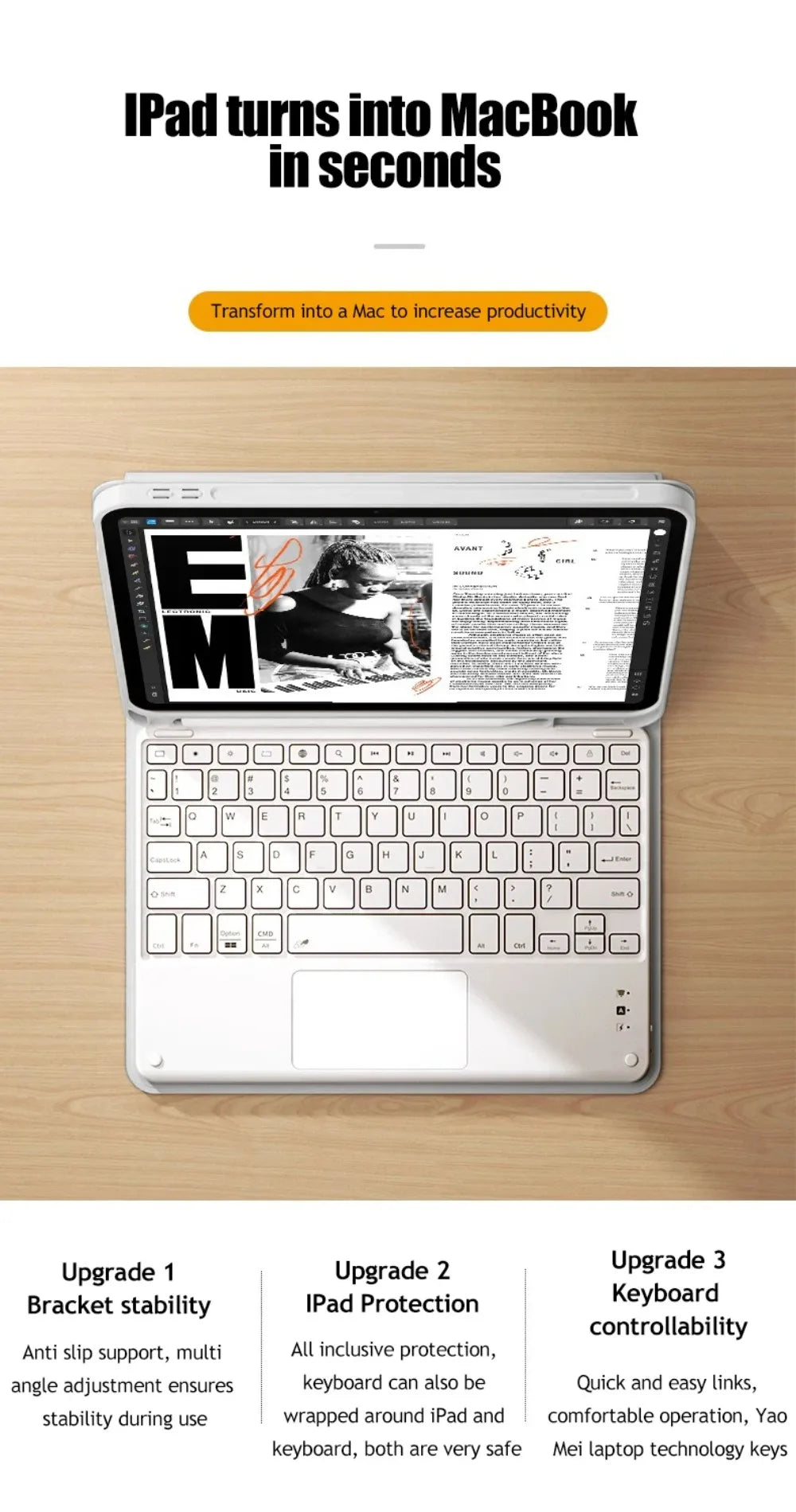 Keyboard Wireless Mouse Magic For iPad Pro 13 11 Case M5 M4 2026 M3 Air 13 11 5 4 10.2 9 8 7 Generation Case Bluetooth Keyboard