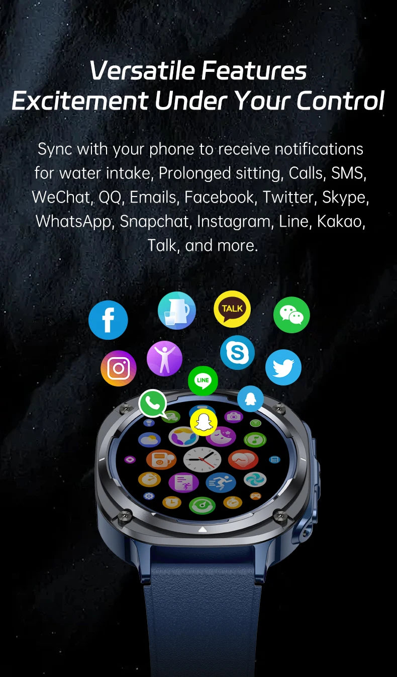 Smart Watch, Bluetooth Calling, Message Reminder, Stainless Steel Strap, Flashlight Function, Compatible with IPhone/Android