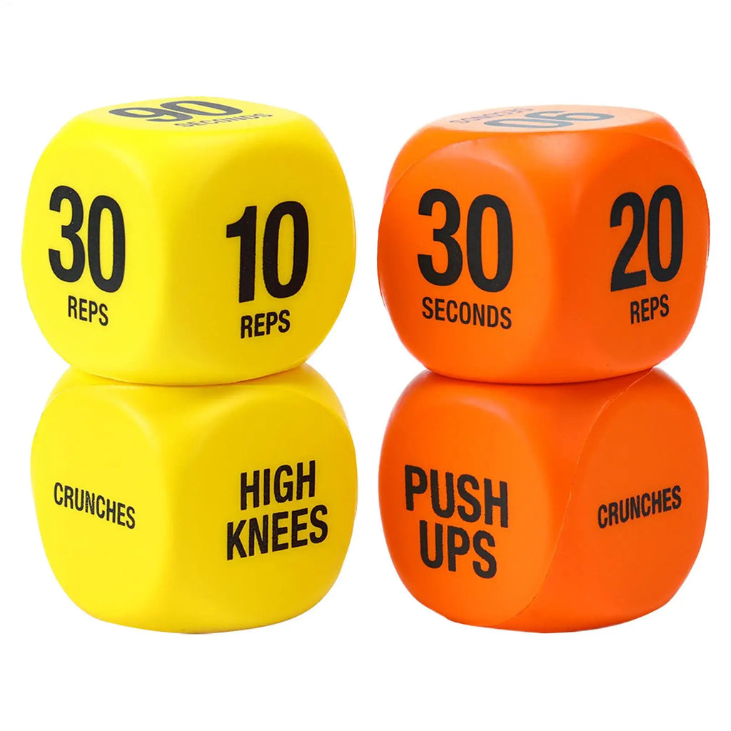 Workout Dice 1-Pair Exercise Dice Randomizer Fun Fitness Challenge Game for Home Gym No Repeat Strength Training Party Game