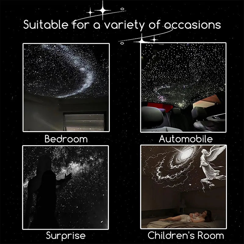 Mini Galaxy Star Projector Two In One Night Light Home Background Atmosphere Light Bedroom Car Decoration Children's Gift