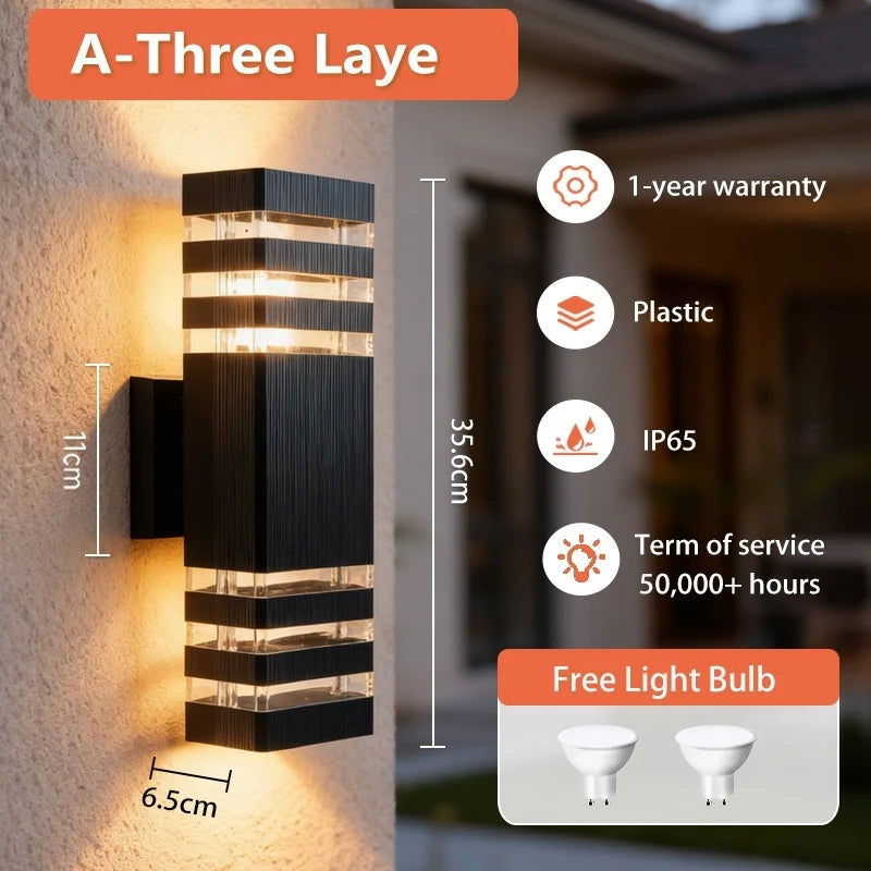 Smart Motion Sensing Outdoor Wall Light — Waterproof LED, 110V-220V for Porch & Garden